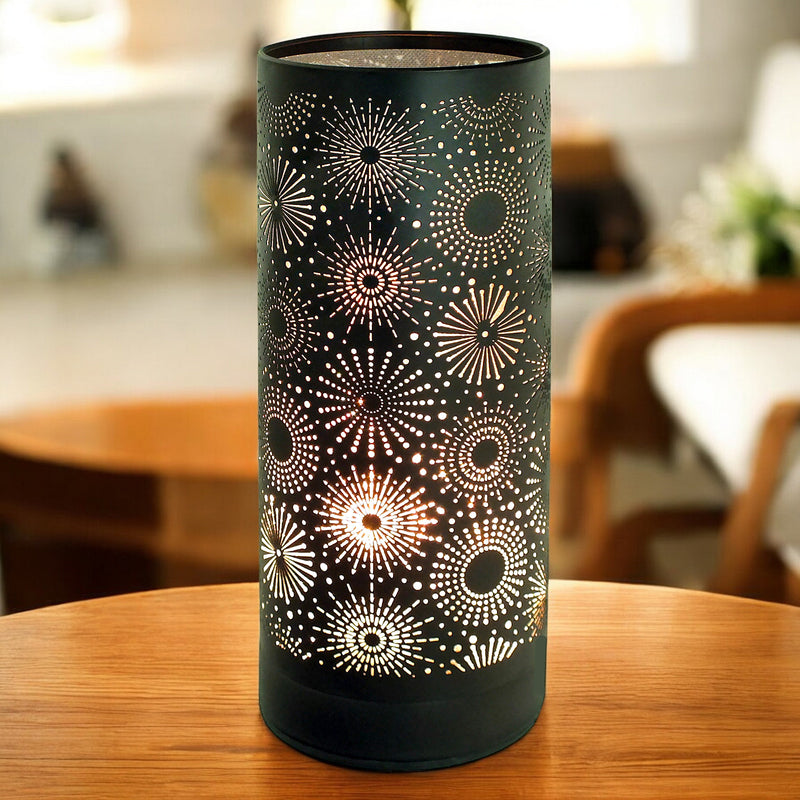 Aroma Touch Lamp Wax Tart Warmer & Oil Burner | Fragrance Diffuser with Black Sparkle Design