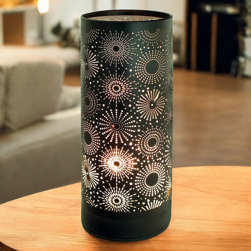 Aroma Touch Lamp Wax Tart Warmer & Oil Burner | Fragrance Diffuser with Black Sparkle Design
