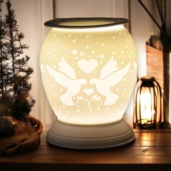 Lovebirds Oil Burner Scented Wax Melt Warmer Aroma Fragrance Diffuser Electric