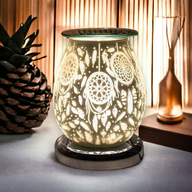Aroma Lamp Oil Burner Wax Melt Satin White  - Touch Sensitive