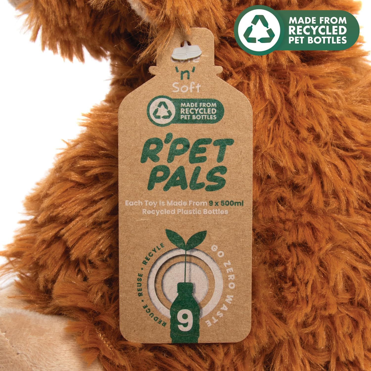 Hughie the Highland Cow Kids Teddy Plush Cuddly Animal Soft Toy | R'Pet Pals - Made from Recycled Plastic Bottles