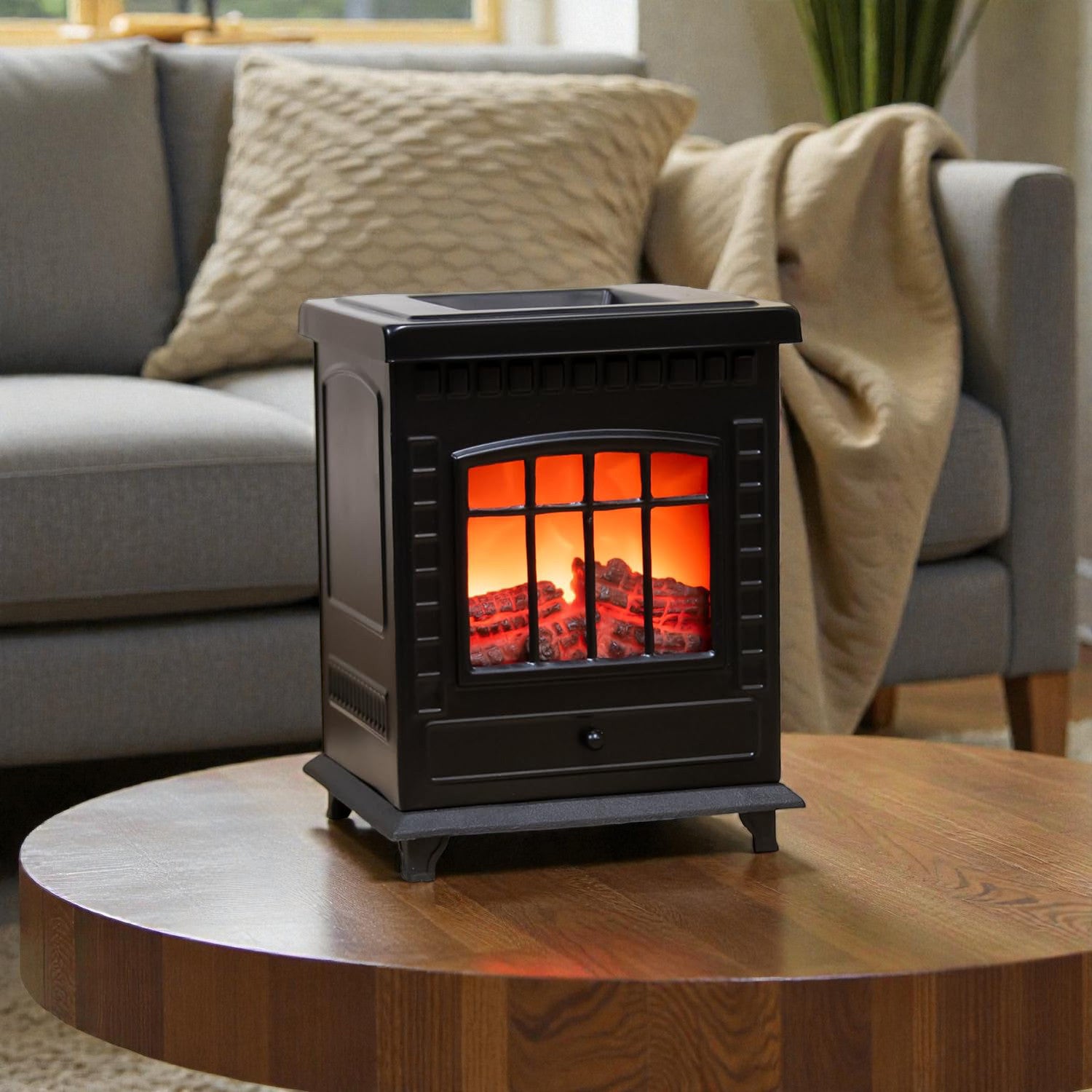 Electric Wax Melt Tart Warmer & Oil Burner | Aroma Lamp Fragrance Diffuser | Mini Log Burning Stove