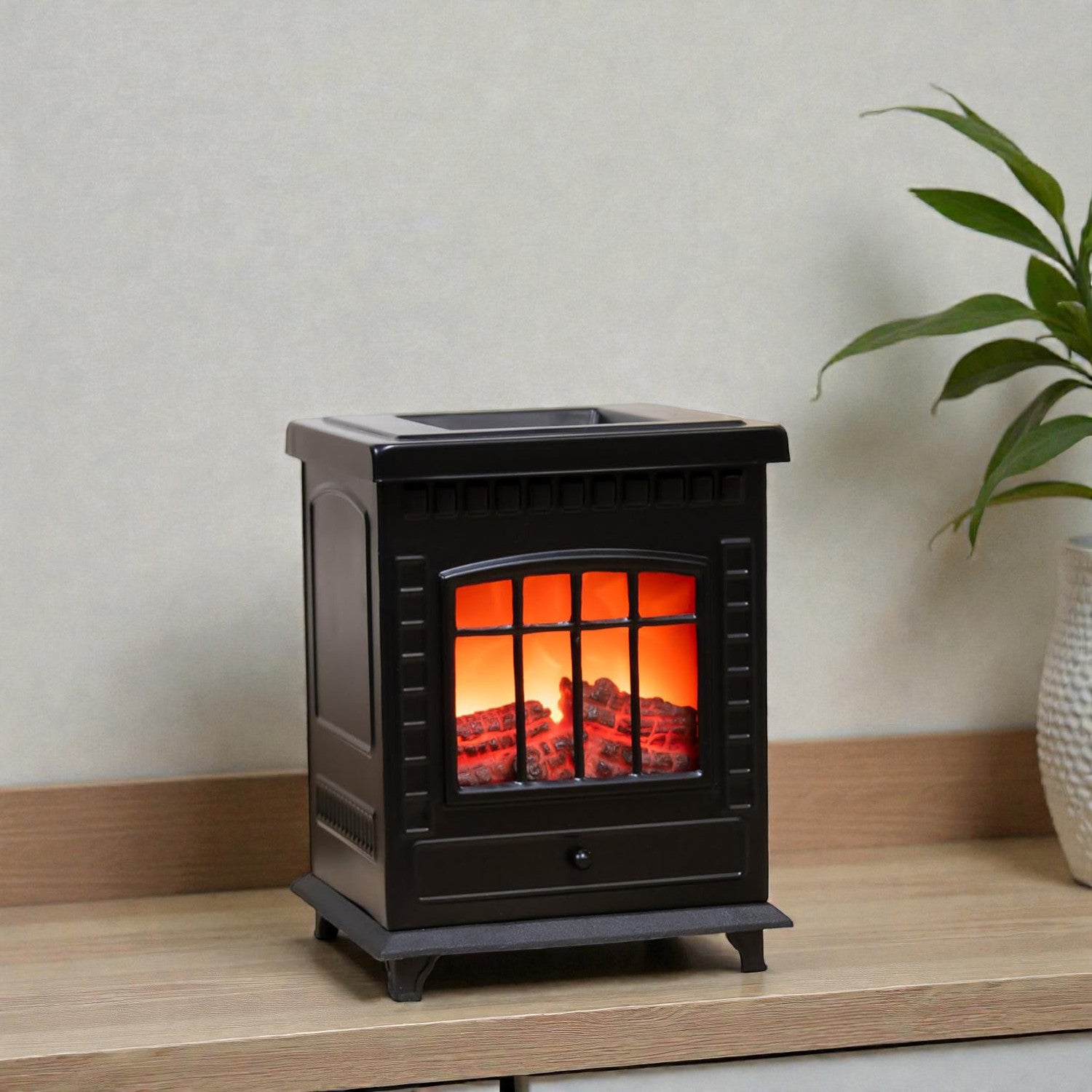 Electric Wax Melt Tart Warmer & Oil Burner | Aroma Lamp Fragrance Diffuser | Mini Log Burning Stove