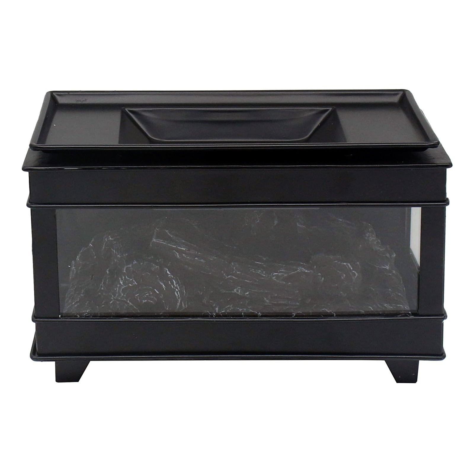 Scented Wax Melt Warmer Oil Burner Electric Log Fire Effect Aroma Diffuser Lamp