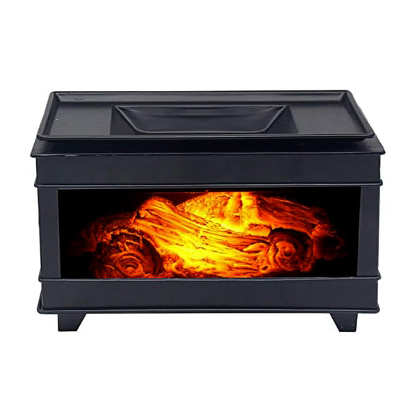 Scented Wax Melt Warmer Oil Burner Electric Log Fire Effect Aroma Diffuser Lamp