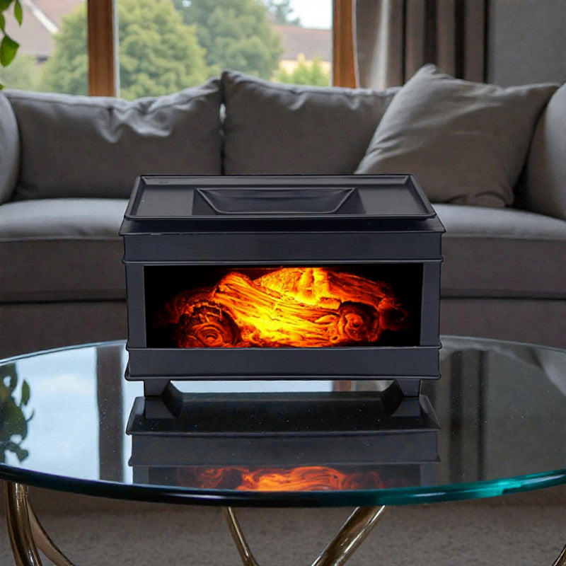 Scented Wax Melt Warmer Oil Burner Electric Log Fire Effect Aroma Diffuser Lamp