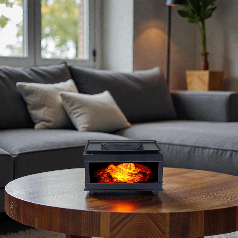 Scented Wax Melt Warmer Oil Burner Electric Log Fire Effect Aroma Diffuser Lamp