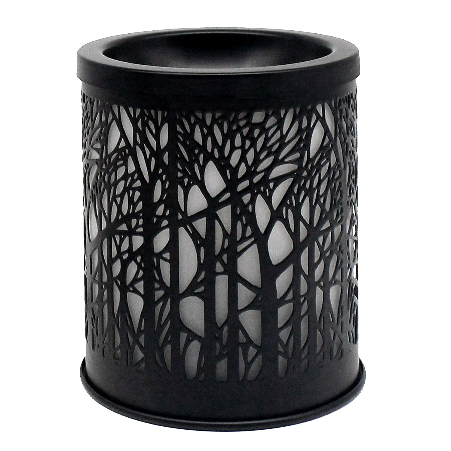 Scented Wax Melt Warmer & Essential Oil Burner Fragrance Diffuser | Aroma Lamp with Black Forest Silhouette
