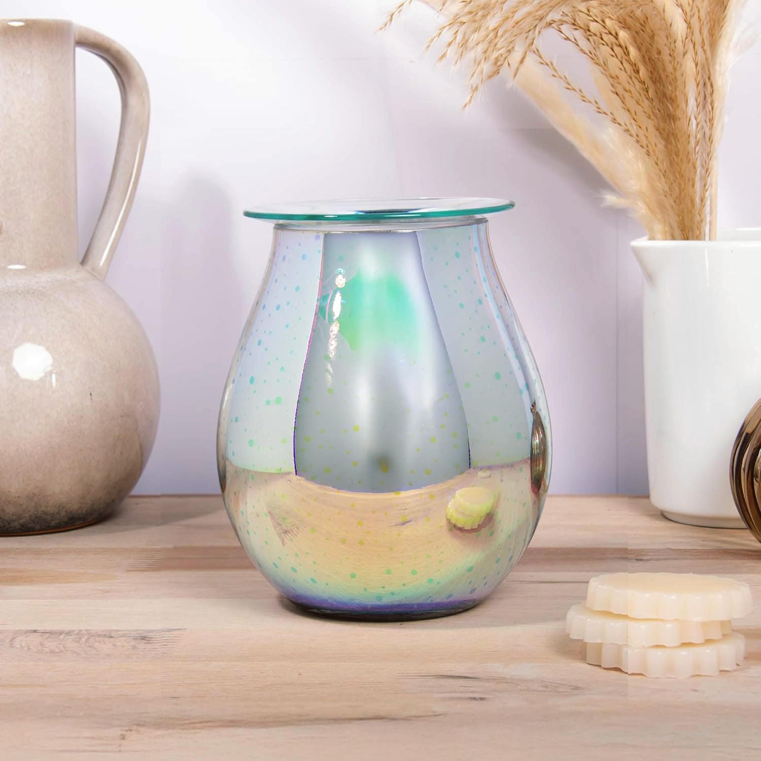 Electric Aroma Lamp Fragrance Diffuser Wax Melt Warmer & Oil Burner | 3D Starburst Effect