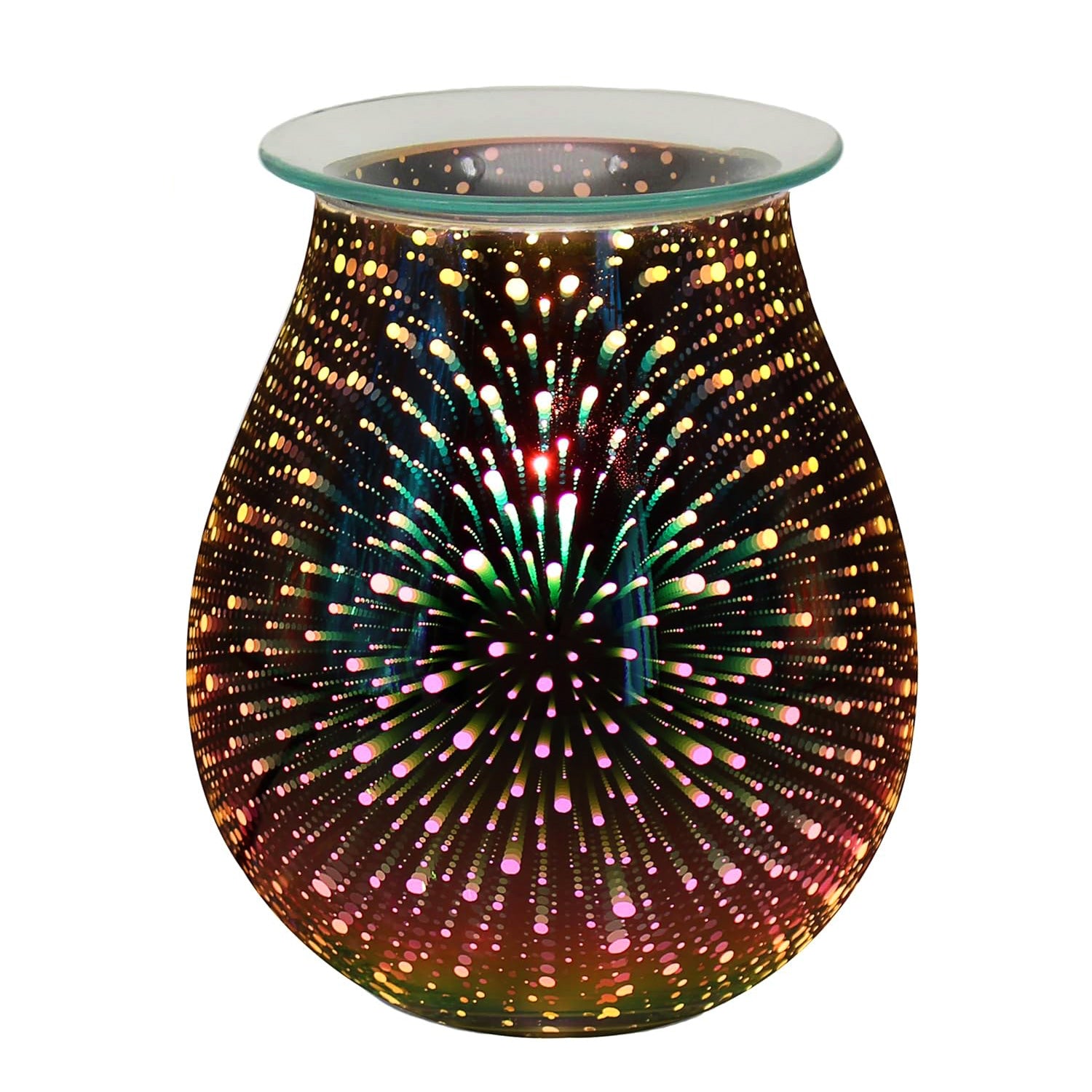Electric Aroma Lamp Fragrance Diffuser Wax Melt Warmer & Oil Burner | 3D Starburst Effect