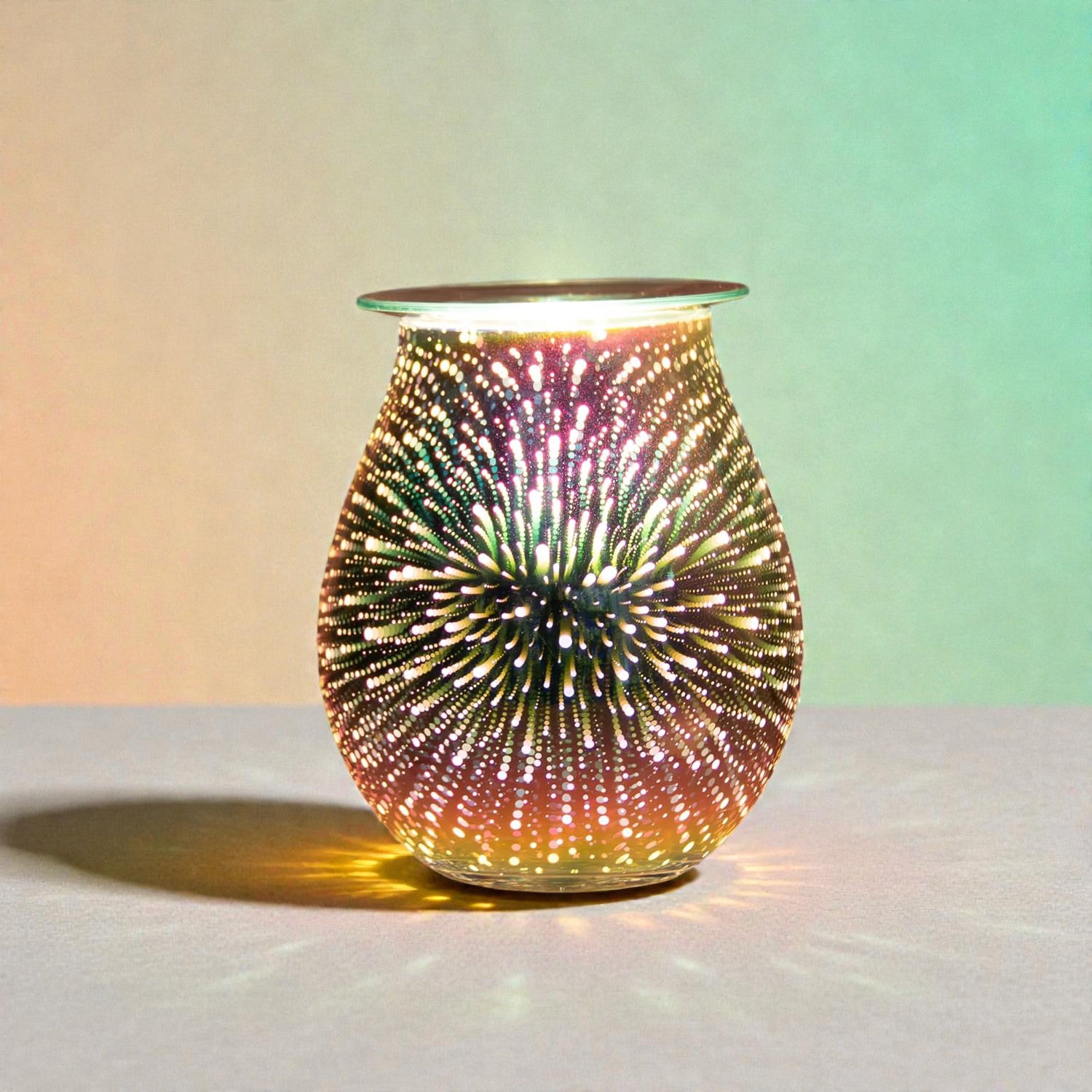 Electric Aroma Lamp Fragrance Diffuser Wax Melt Warmer & Oil Burner | 3D Starburst Effect