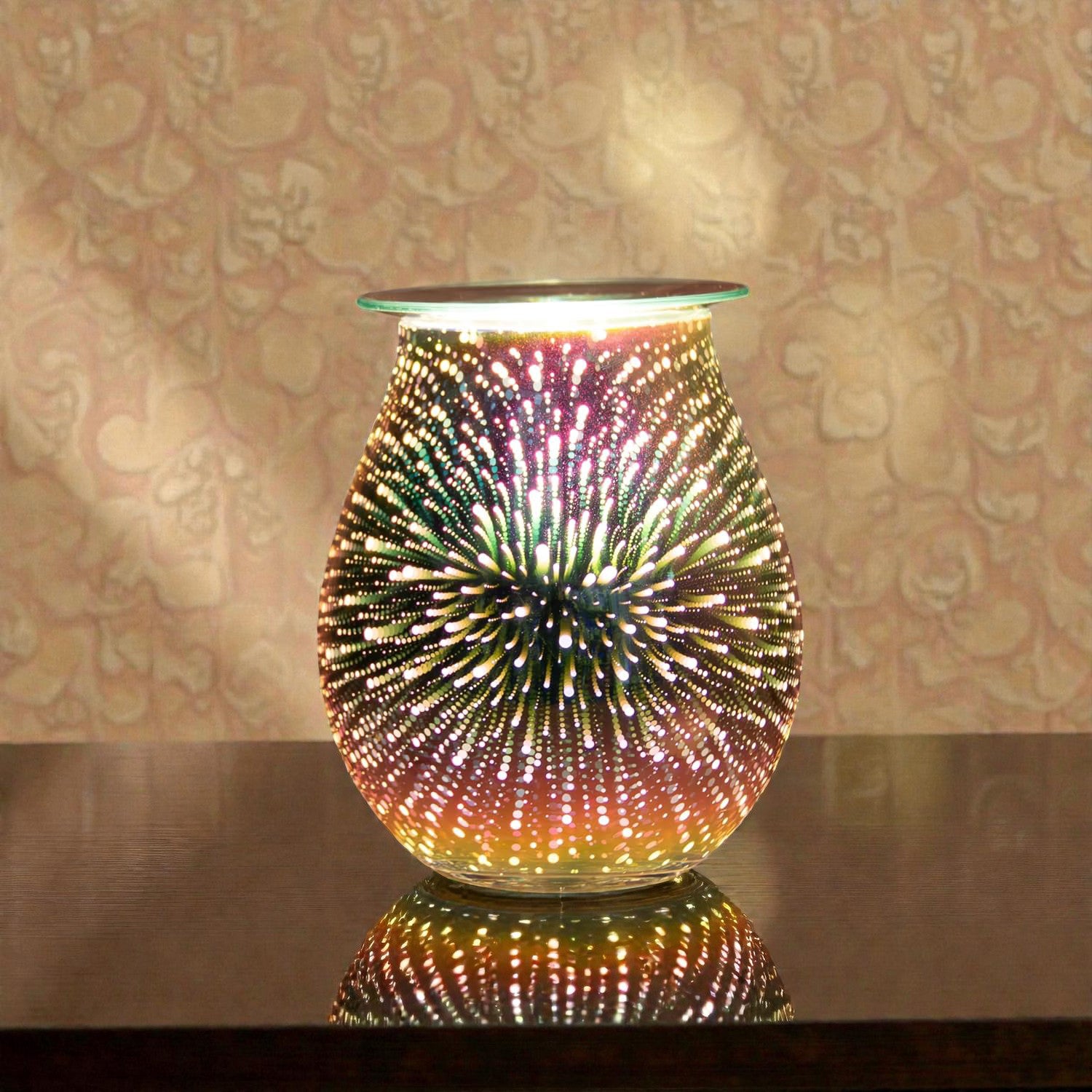 Electric Aroma Lamp Fragrance Diffuser Wax Melt Warmer & Oil Burner | 3D Starburst Effect
