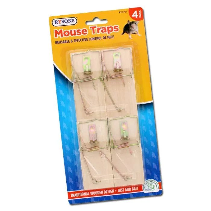 Mouse & Rat Traps Traditional Style Poison Free Pest Control Mousetrap - tooltime.co.uk