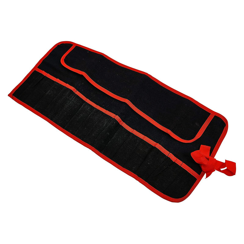 Amtech 15 Pocket Canvas Tool Roll Water Resistant Multi Compartment  Storage Bag