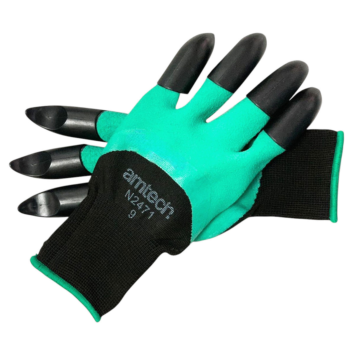 Amtech Gardening Gloves with Claws On the Fingers | Water-Resistant Size 9 (Large)