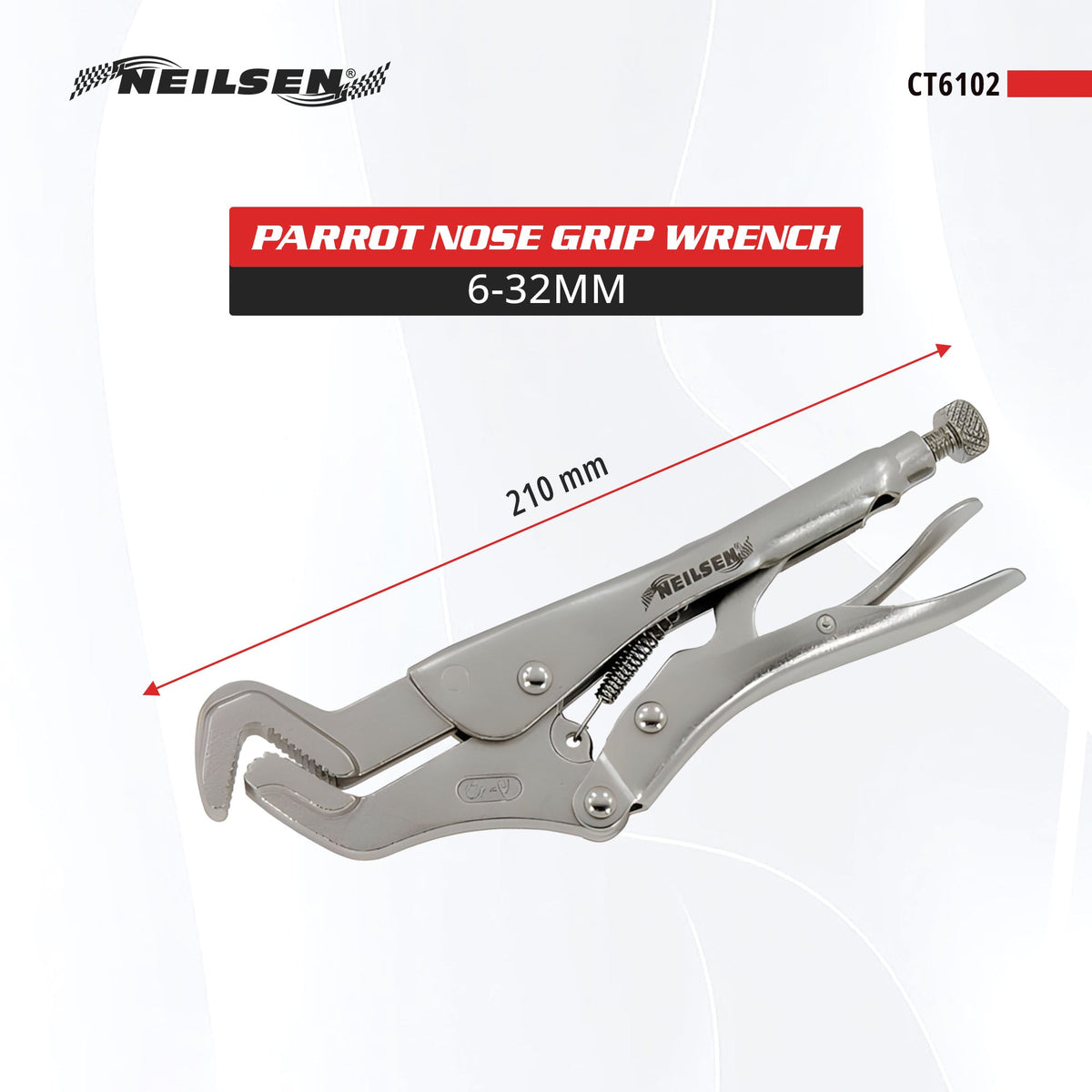 Parrot Nose Grip Wrench 6–32mm Locking Pliers 210mm
