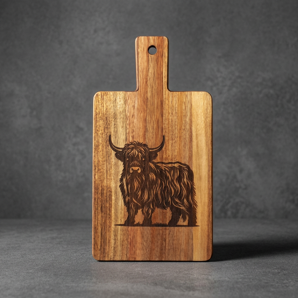 Highland Cow Cutting Board