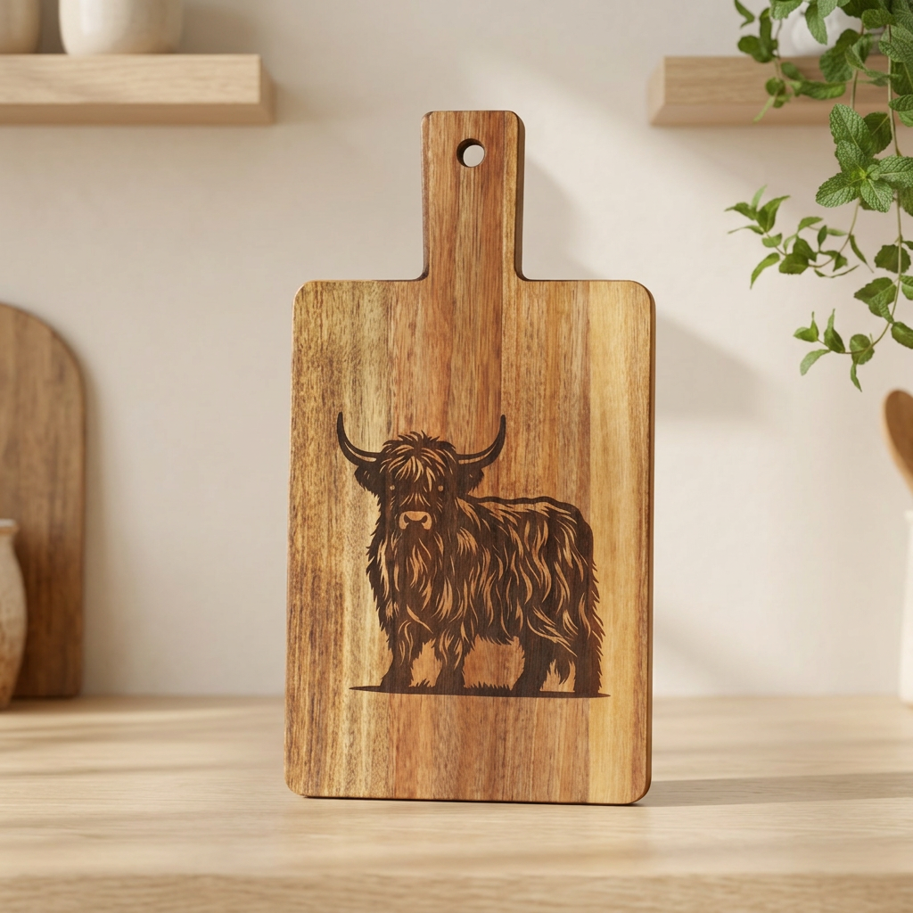 Highland Cow Cutting Board