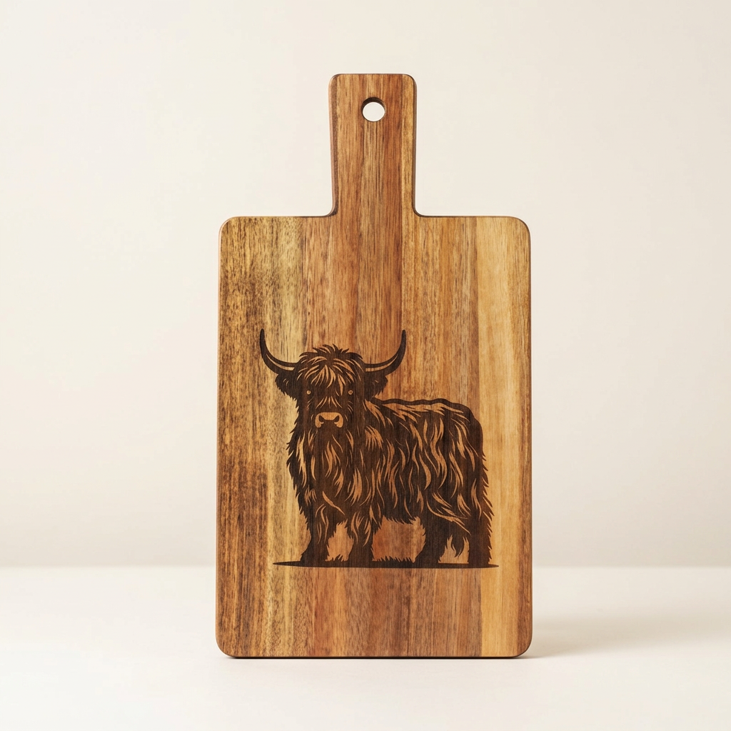 Highland Cow Cutting Board