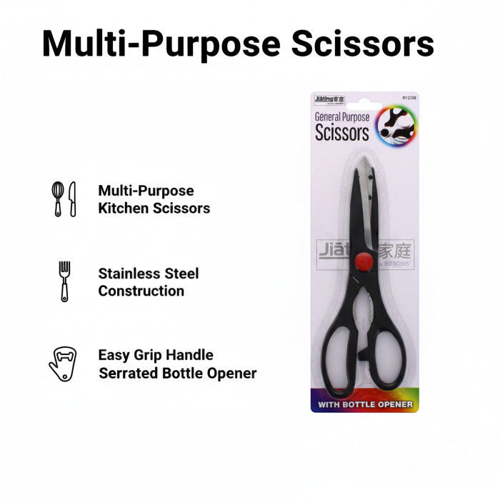 Multi-Purpose Scissors Stainless Steel Heavy Duty