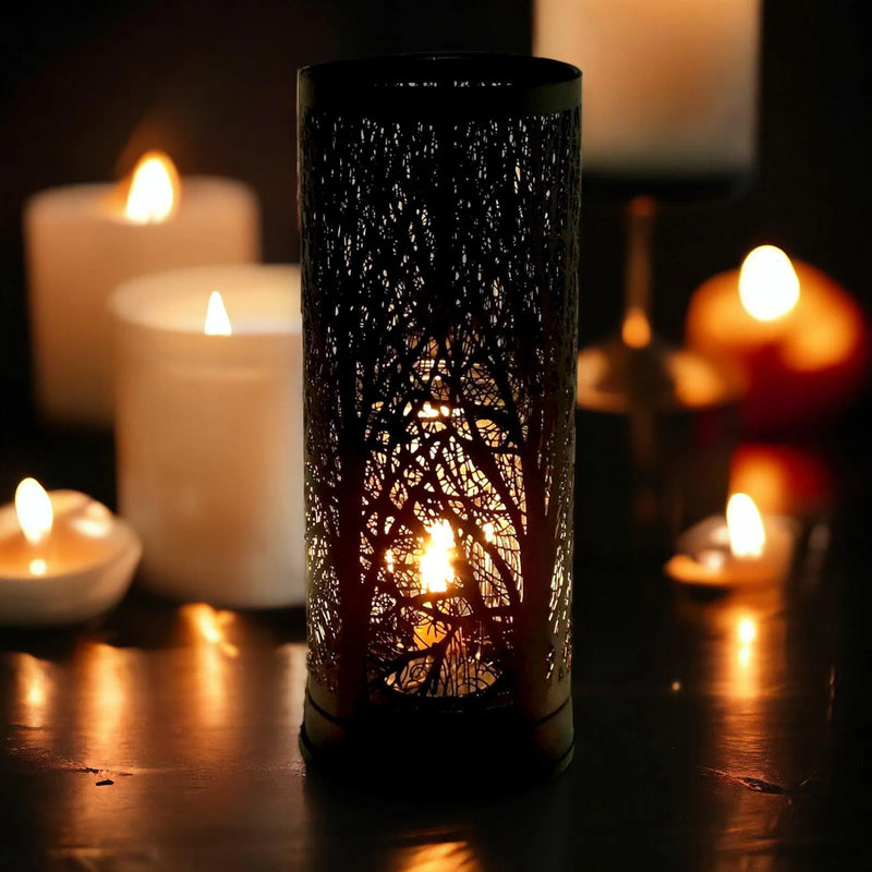 Oil Burner Wax Tart Melter Aroma Fragrance Diffuser Touch Lamp Black Forest Tree - tooltime.co.uk