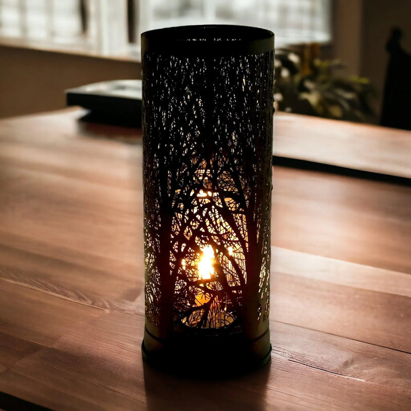 Oil Burner Wax Tart Melter Aroma Fragrance Diffuser Touch Lamp Black Forest Tree - tooltime.co.uk