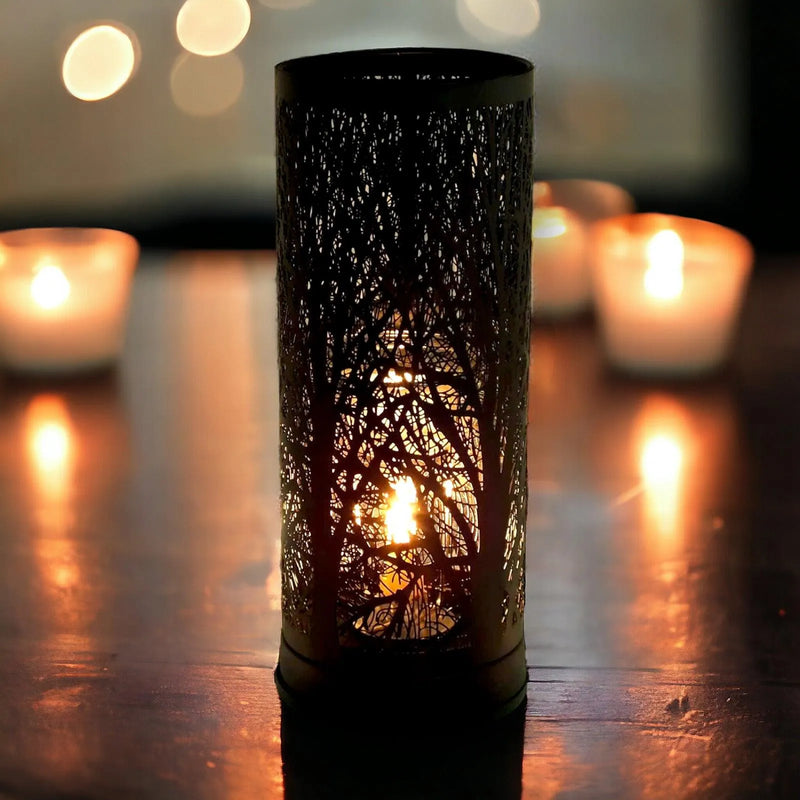 Oil Burner Wax Tart Melter Aroma Fragrance Diffuser Touch Lamp Black Forest Tree - tooltime.co.uk