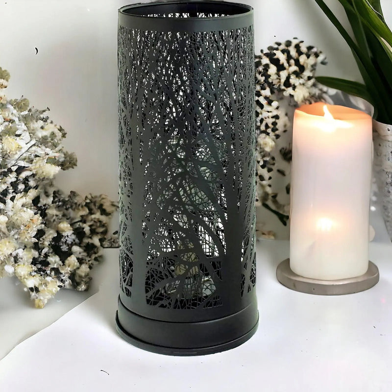 Oil Burner Wax Tart Melter Aroma Fragrance Diffuser Touch Lamp Black Forest Tree - tooltime.co.uk