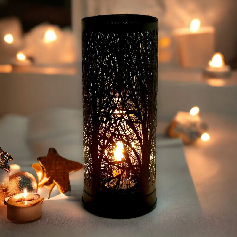 Oil Burner Wax Tart Melter Aroma Fragrance Diffuser Touch Lamp Black Forest Tree - tooltime.co.uk