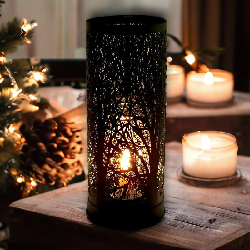 Oil Burner Wax Tart Melter Aroma Fragrance Diffuser Touch Lamp Black Forest Tree - tooltime.co.uk