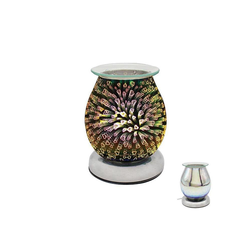 Oil Burner Wax Tart Melter Aroma Fragrance Diffuser Touch Lamp - Hearts 3D Love - tooltime.co.uk
