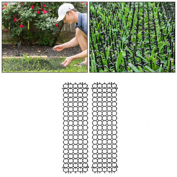 Pack of 2 Pest Repellent Mats |  Plastic Cat, Dog and Bird Deterrent Spikes