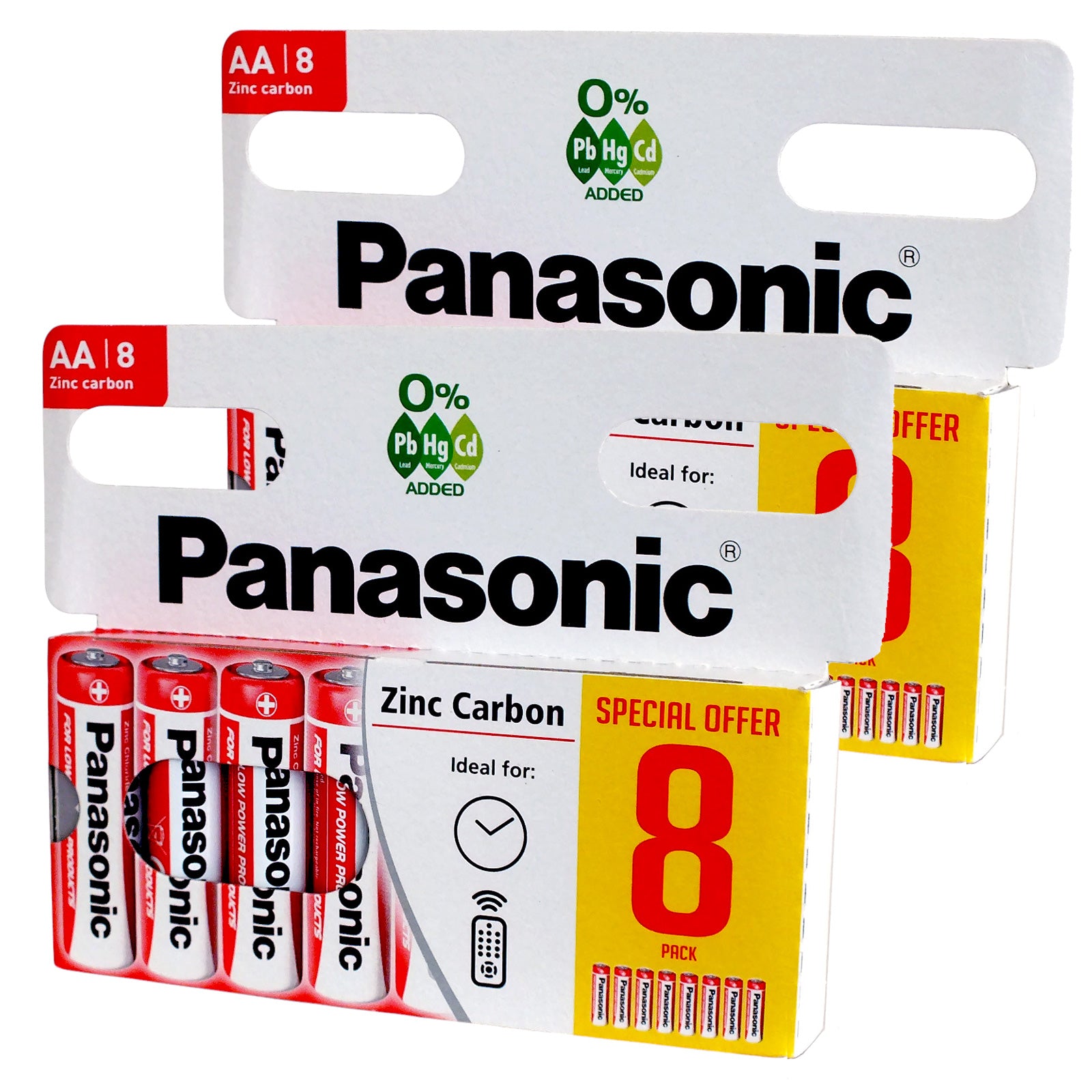 Panasonic AA & AAA Batteries 32 Pack 1.5V Zinc Carbon Long Expiry Date 2028