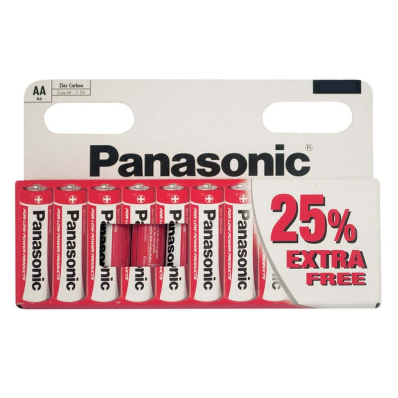 Panasonic General Purpose Batteries Panasonic AA Batteries 1.5v Zinc Carbon Long Expiry 2025 - 10PK