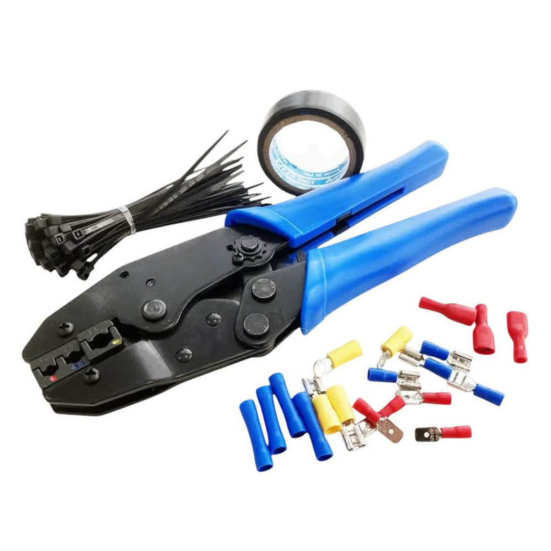 552 Piece Crimping Tool Set | Ratchet Crimping Tool plus Assorted Wire Crimp Terminals | Insulated Electrical Connectors
