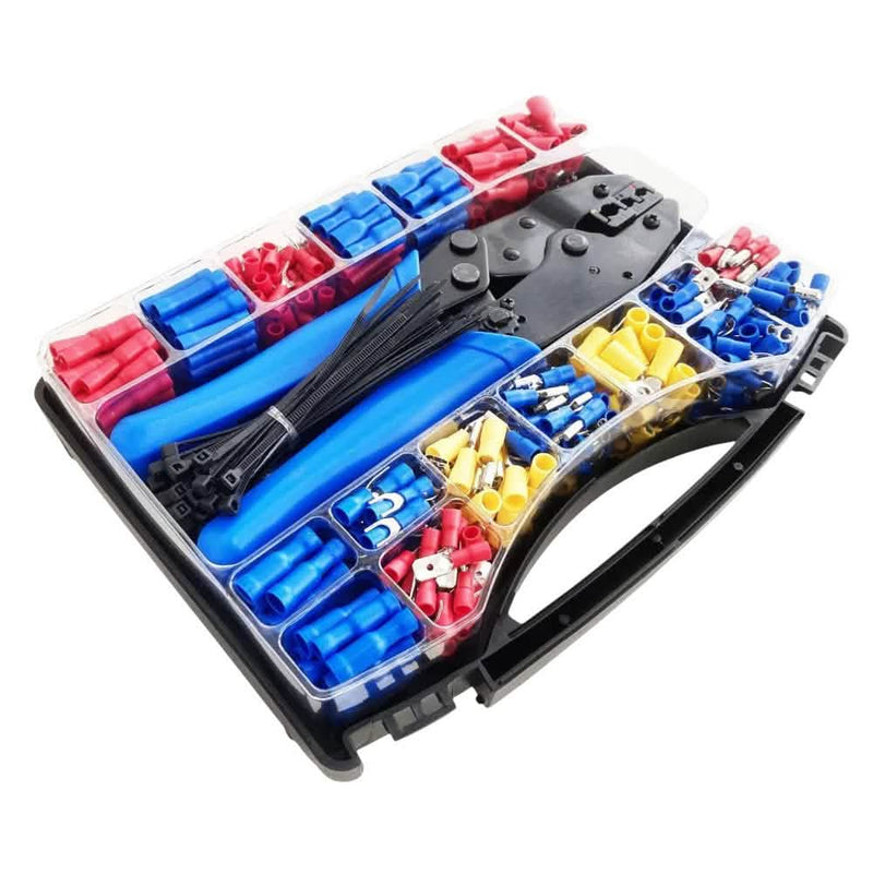 552 Piece Crimping Tool Set | Ratchet Crimping Tool plus Assorted Wire Crimp Terminals | Insulated Electrical Connectors