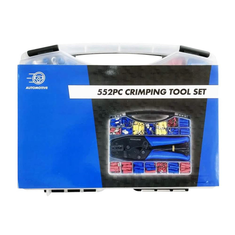 552 Piece Crimping Tool Set | Ratchet Crimping Tool plus Assorted Wire Crimp Terminals | Insulated Electrical Connectors