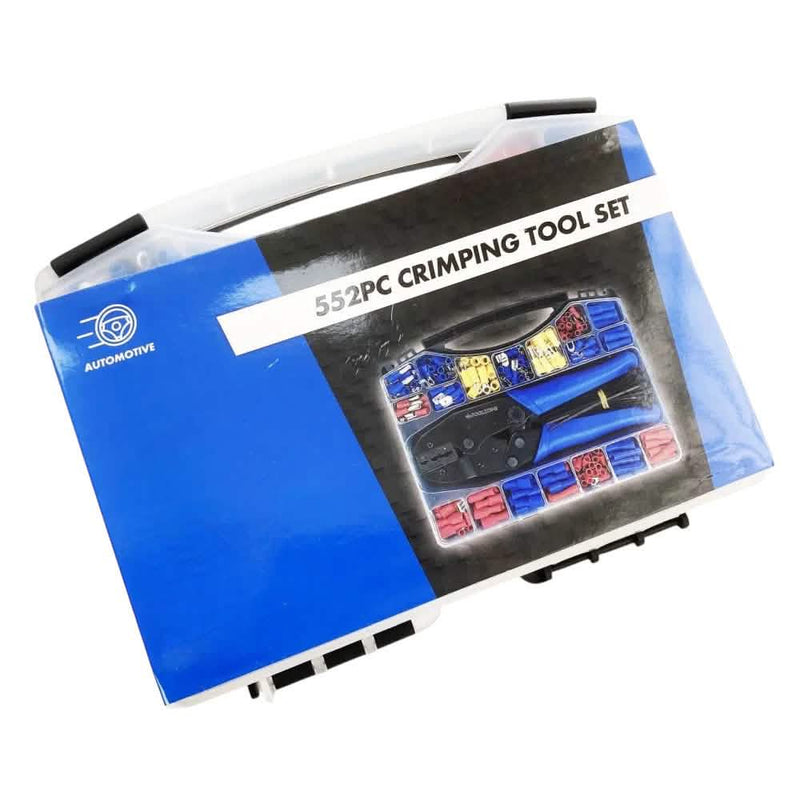 552 Piece Crimping Tool Set | Ratchet Crimping Tool plus Assorted Wire Crimp Terminals | Insulated Electrical Connectors