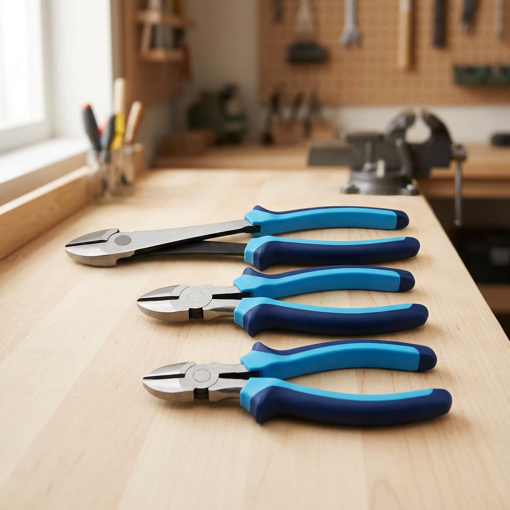 Pliers set on a workshop bench