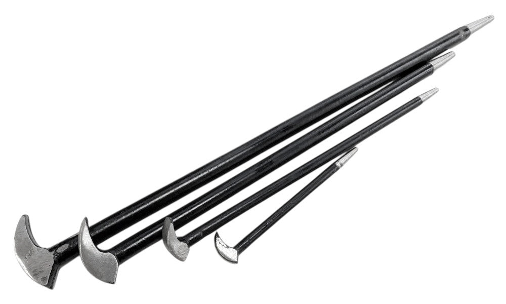 4pc Pry Bars Set Heel & Toe Wrecking Crow Roll Bars Crowbars Heavy Duty Jemmy