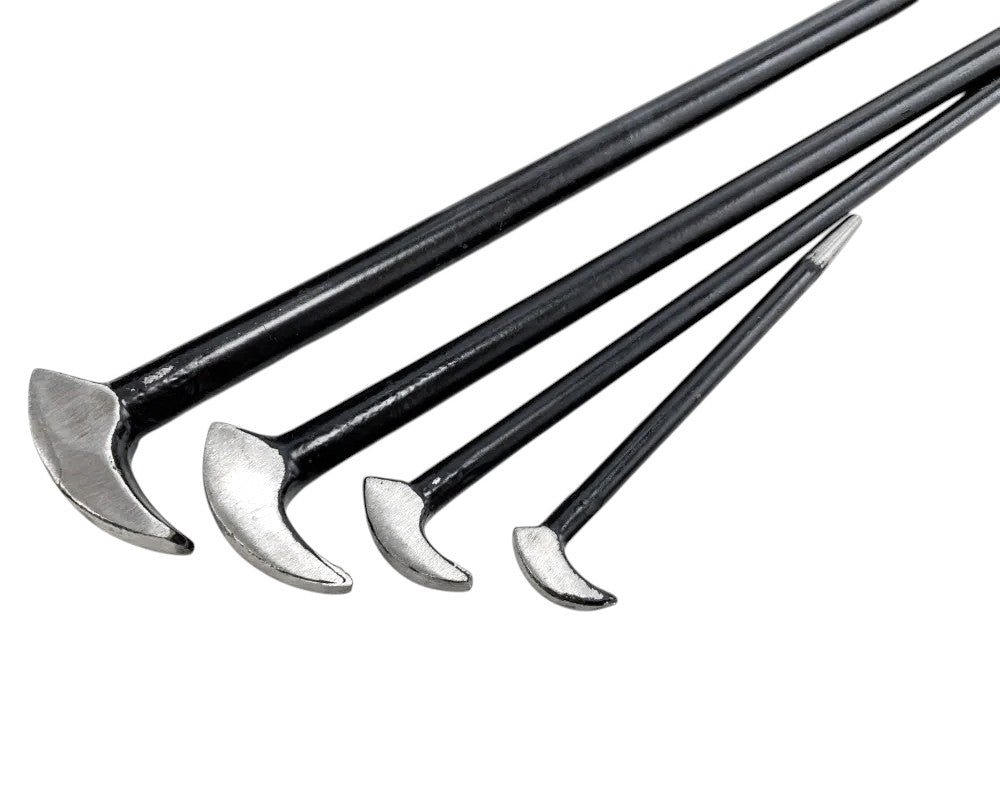 4pc Pry Bars Set Heel & Toe Wrecking Crow Roll Bars Crowbars Heavy Duty Jemmy