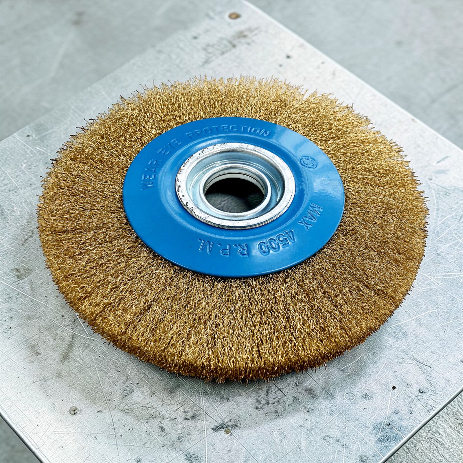8" 200mm  Wire Brush Wheel with Adoptor Rings for Bench Grinders | Grinding Deburring Paint Removal