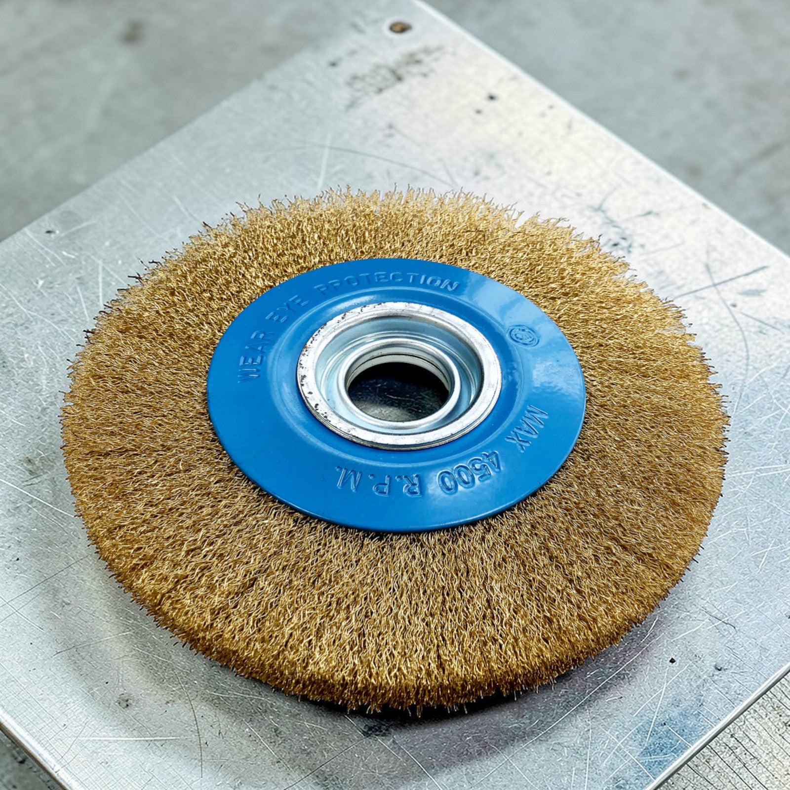 8" 200mm  Wire Brush Wheel with Adoptor Rings for Bench Grinders | Grinding Deburring Paint Removal