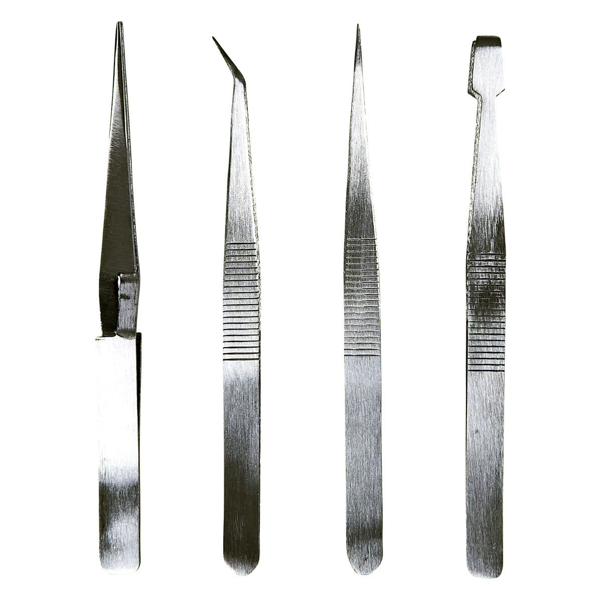 Tweezers Set 4pc Stainless Steel Precision Watch Repair Jewellery Making Tools
