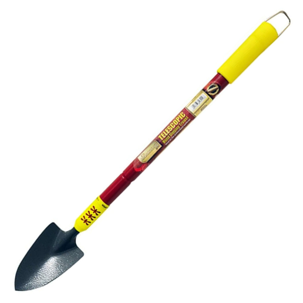 3pc Telescopic Garden Hand Tools Set with Soft Grip Extending Handles | Fork, Trowel, Weeder & Hoe