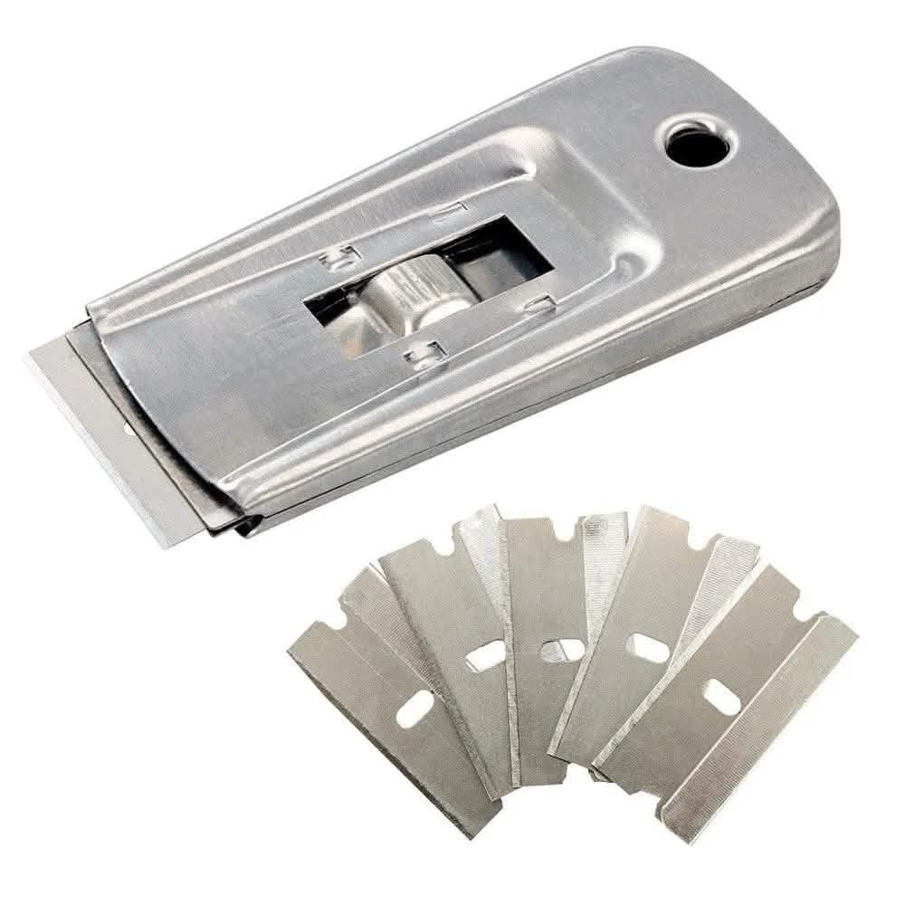 Retractable Steel Window Scraper with 6 Blades
