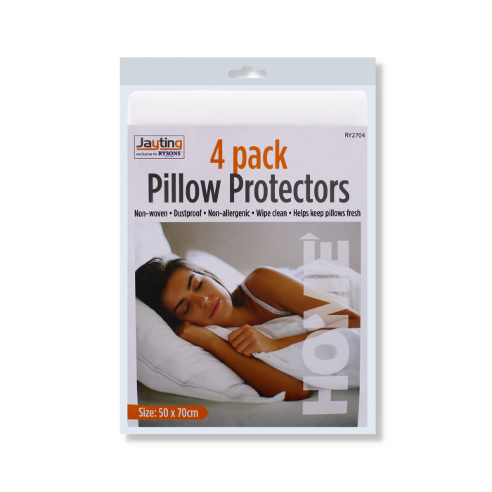 4-Pack White Pillow Protectors - 50 x 70 cm