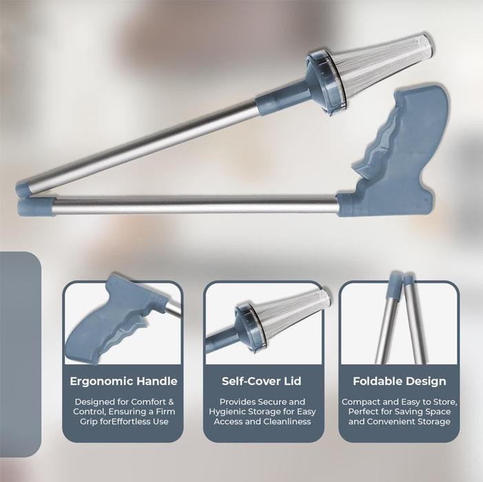 Folding Spider & Bug Catcher Easily Remove Insects Extra Long Humane Pest Trap