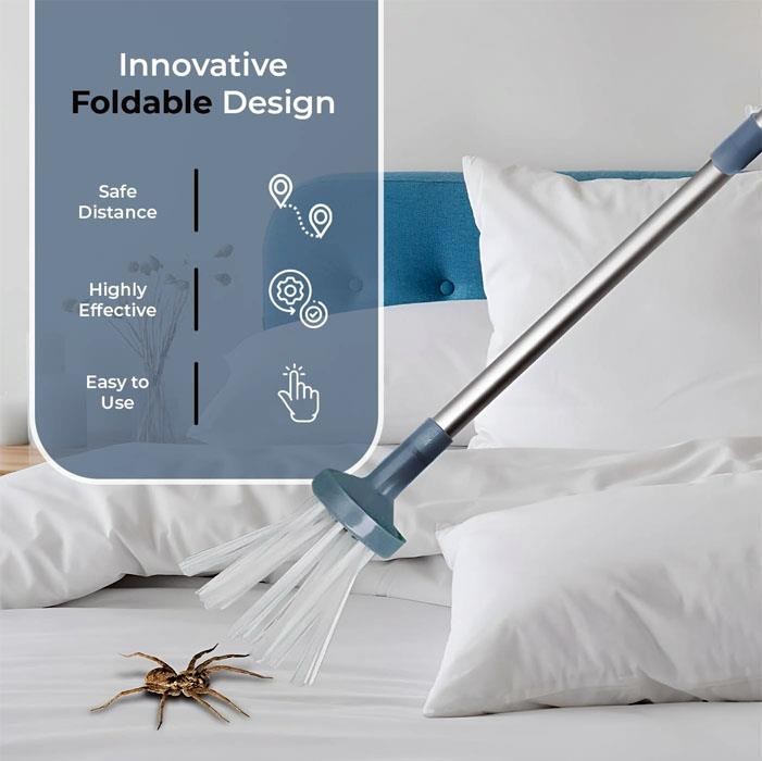 Folding Spider & Bug Catcher Easily Remove Insects Extra Long Humane Pest Trap