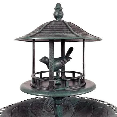 Garden Bird Bath & Feeding Table Antique Ornamental Style Pedestal Bird Feeder